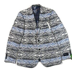 Paisley & Gray Blazer Mens 42R Slim Aztec Southwest NWT Sport Jacket Blue